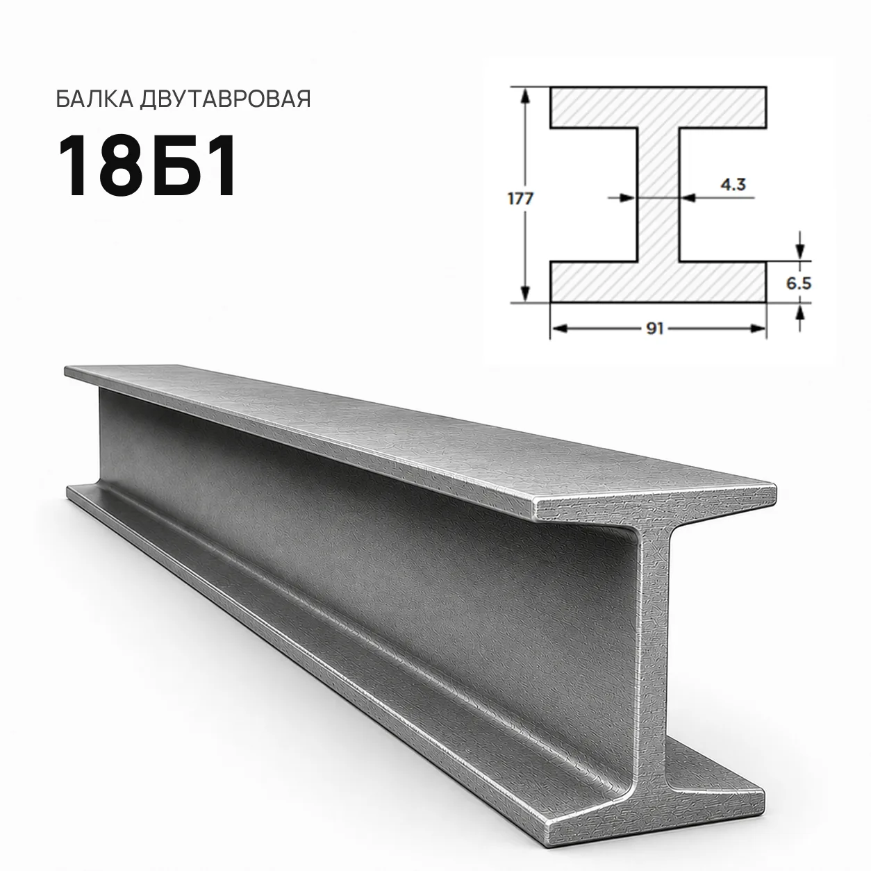 Балка двутавровая 18 Б1